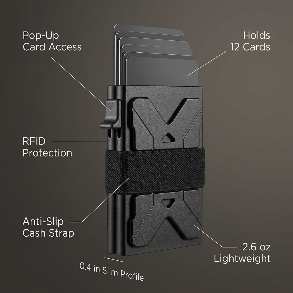 VAEREN Aluminium Smart Wallet