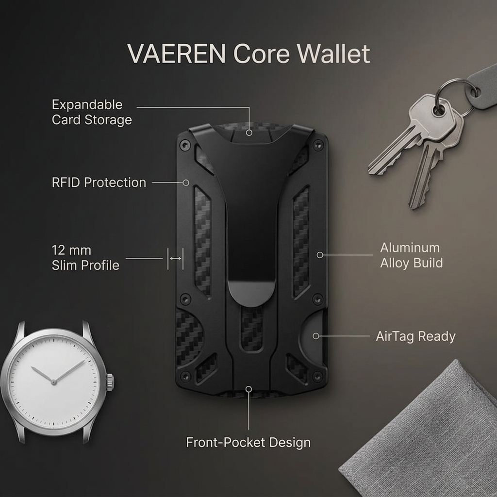 VAEREN Aluminum Alloy Core Wallet