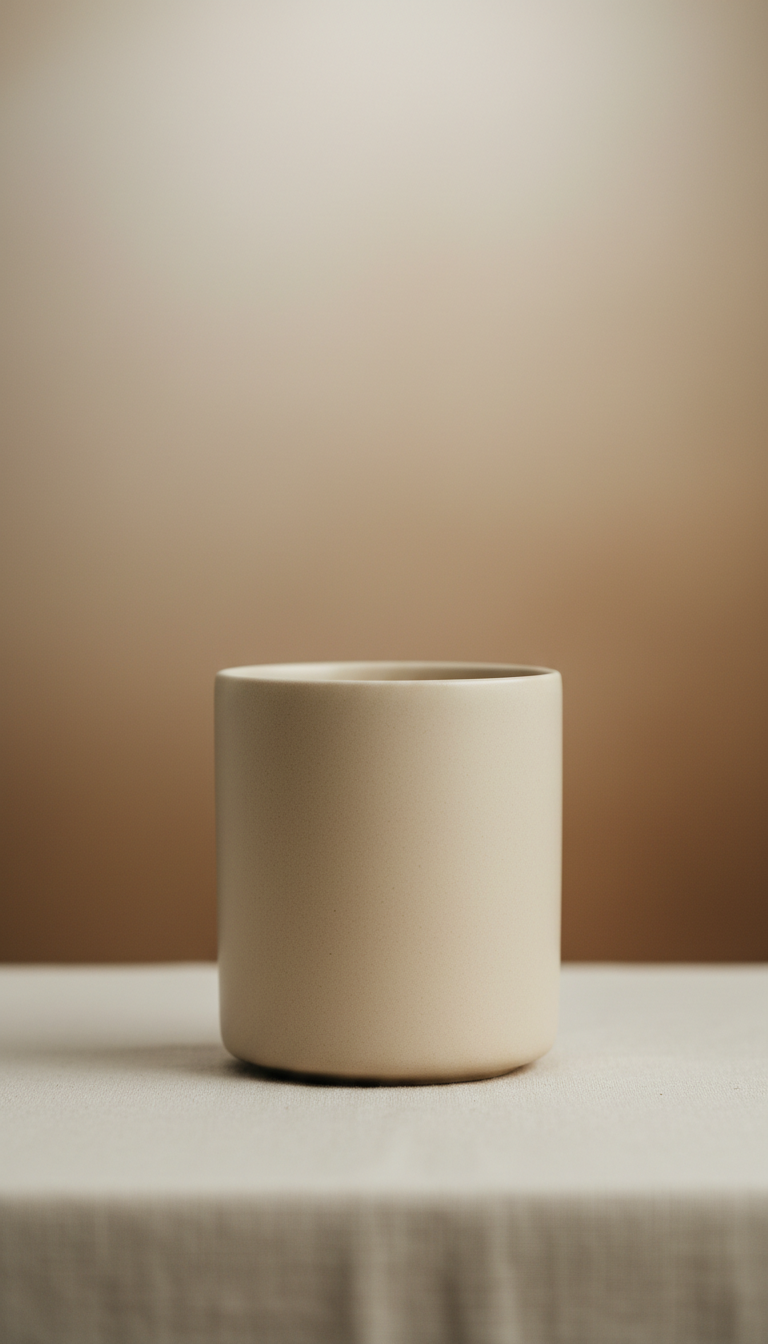 Minimalist Ceramic Coffee Mug Matte White